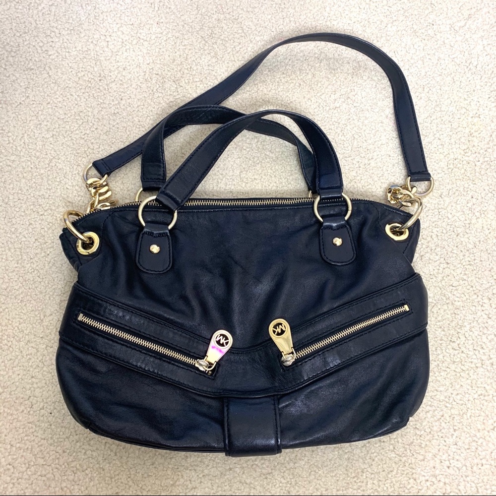 Michael Kors Black Leather Medium Size Purse